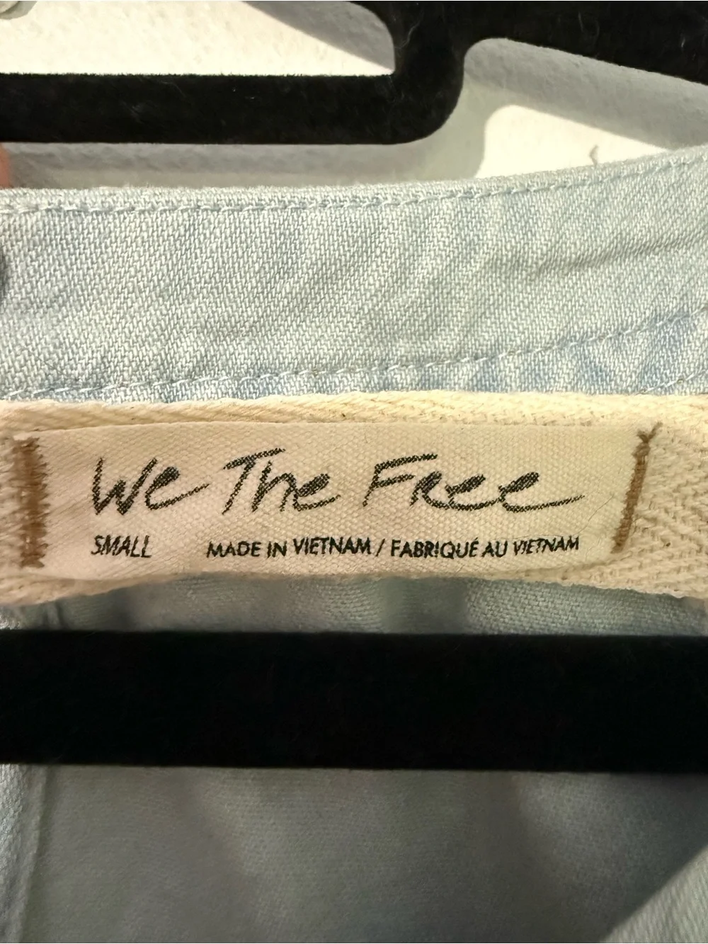 We The Free Free People Moon City Denim Shirt flaw - Picture 5 of 13